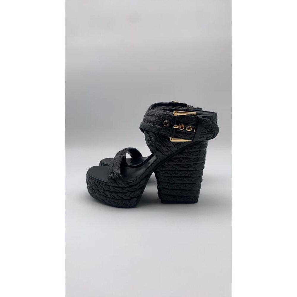 Michael Kors Women Berkley High Platform Sandals Shoes Black 7.5 - Picture 1 of 2